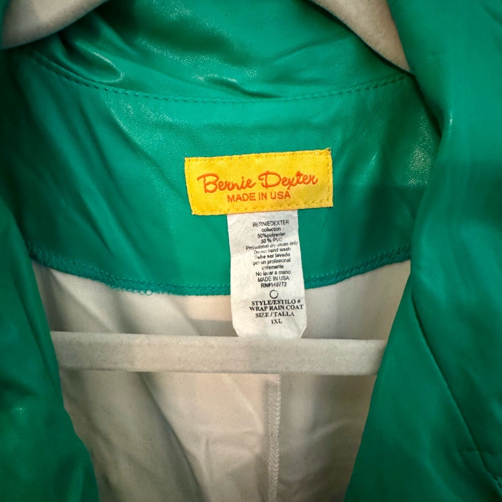 Bernie Dexter Green Wrap Rain Coat